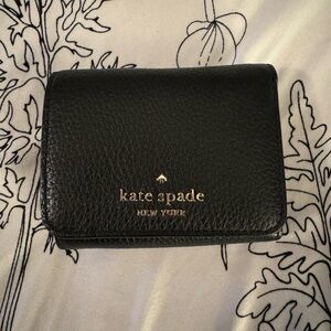 Black Kate spade tri fold wallet